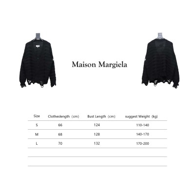 Maison Margiela 24FW Destroyed Knit Cardigan Black 02
