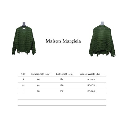 Maison Margiela 24FW Destroyed Knit Cardigan Green 02