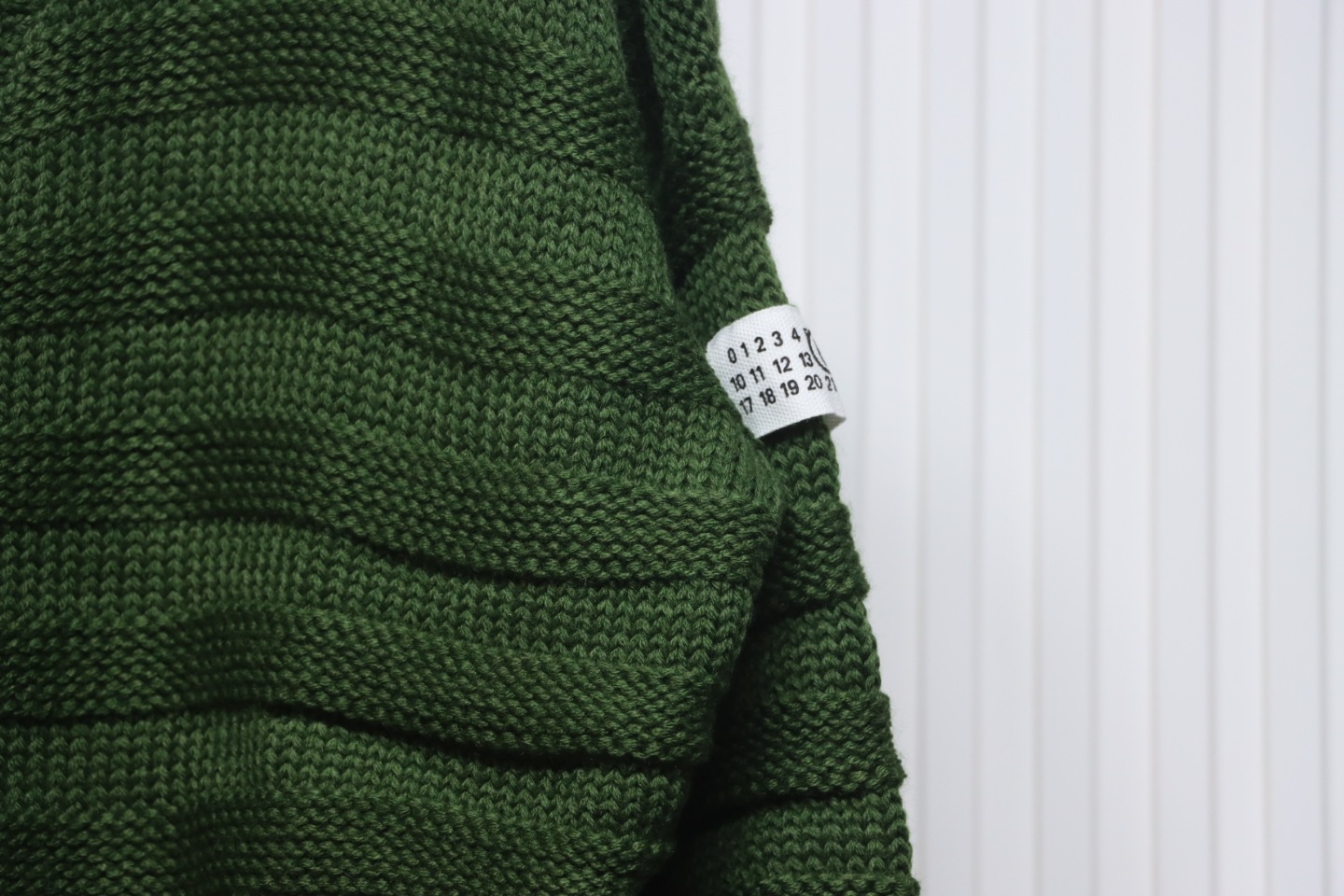 Maison Margiela 24FW Destroyed Knit Cardigan Green