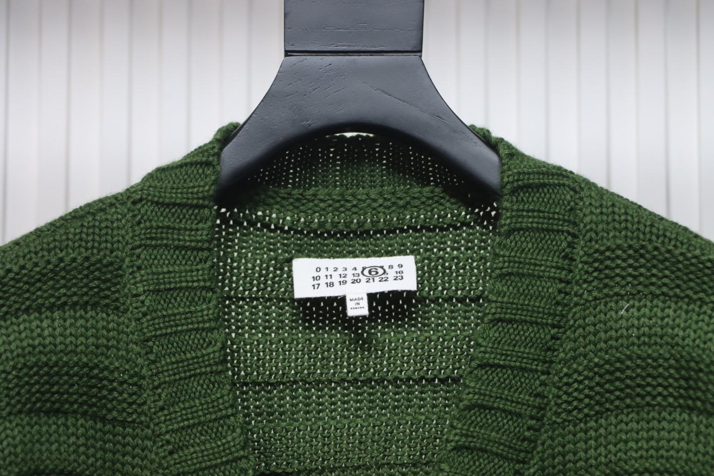 Maison Margiela 24FW Destroyed Knit Cardigan Green