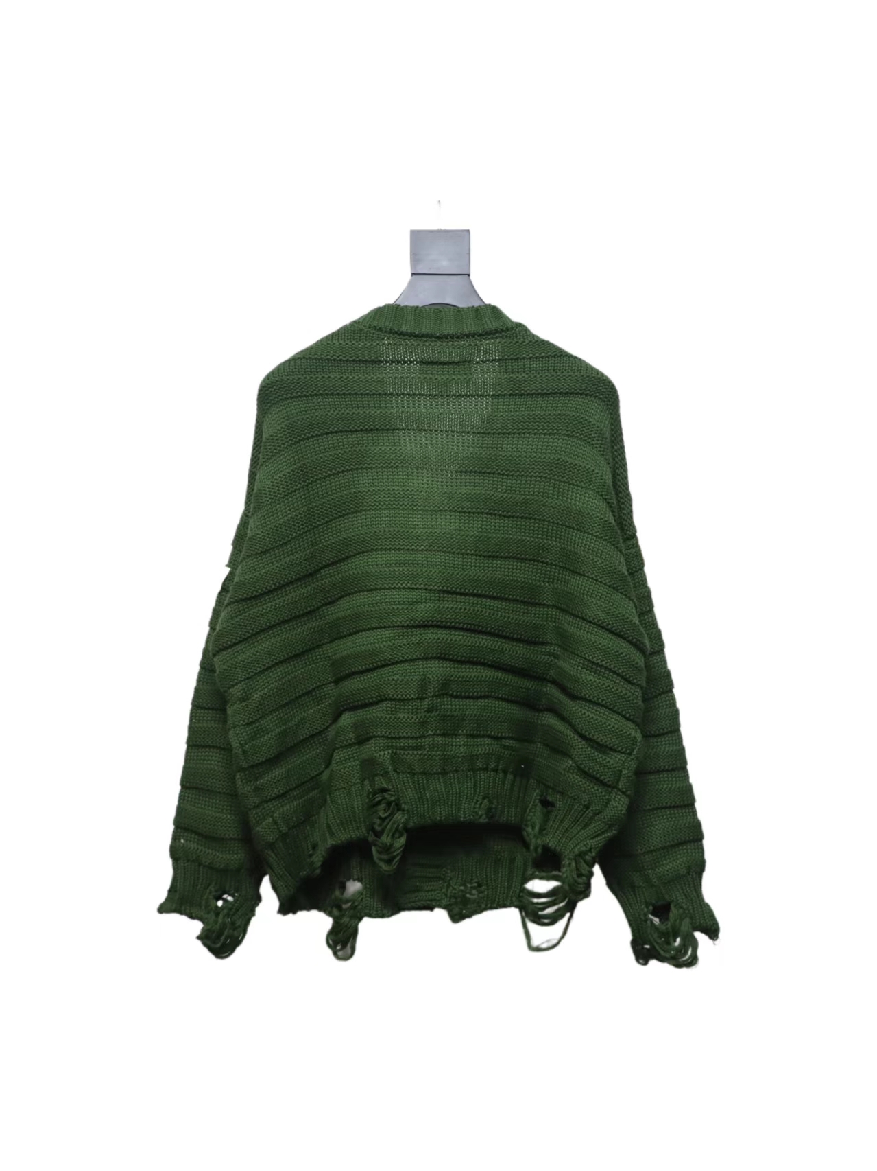 Maison Margiela 24FW Destroyed Knit Cardigan Green