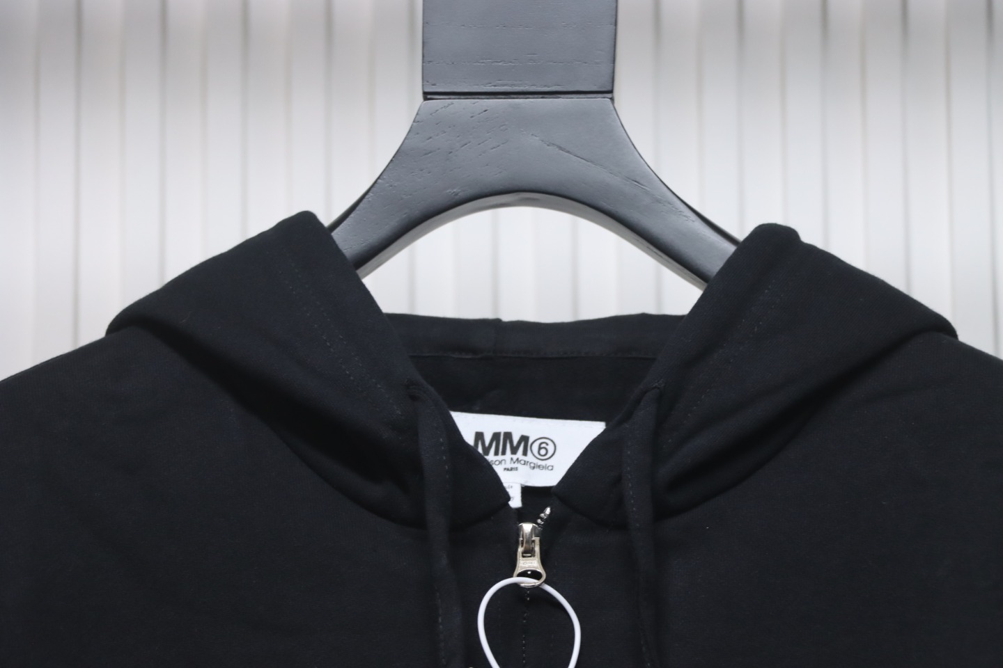 Maison Margiela MM6 23FW Margiela Fluorescent Lettering Hooded Hoodie Black