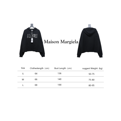 Maison Margiela MM6 23FW Margiela Fluorescent Lettering Hooded Hoodie Black 02