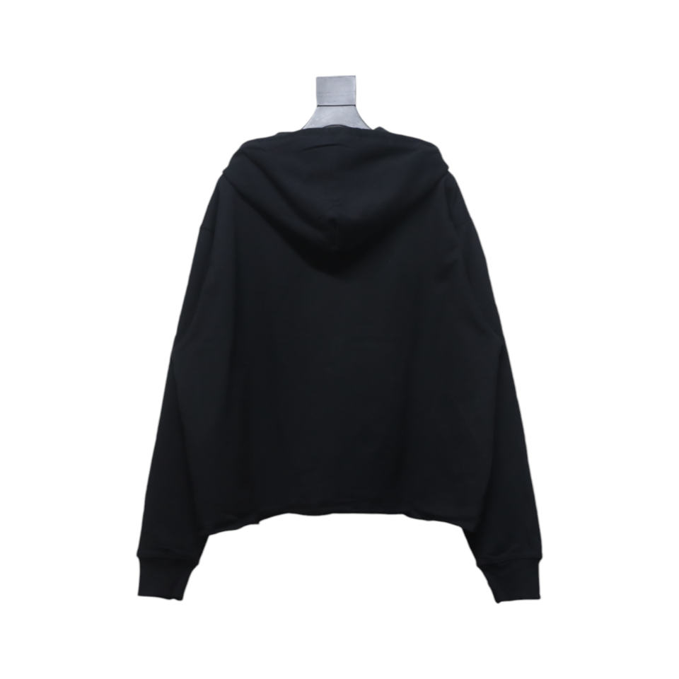 Maison Margiela MM6 23FW Margiela Fluorescent Lettering Hooded Hoodie Black