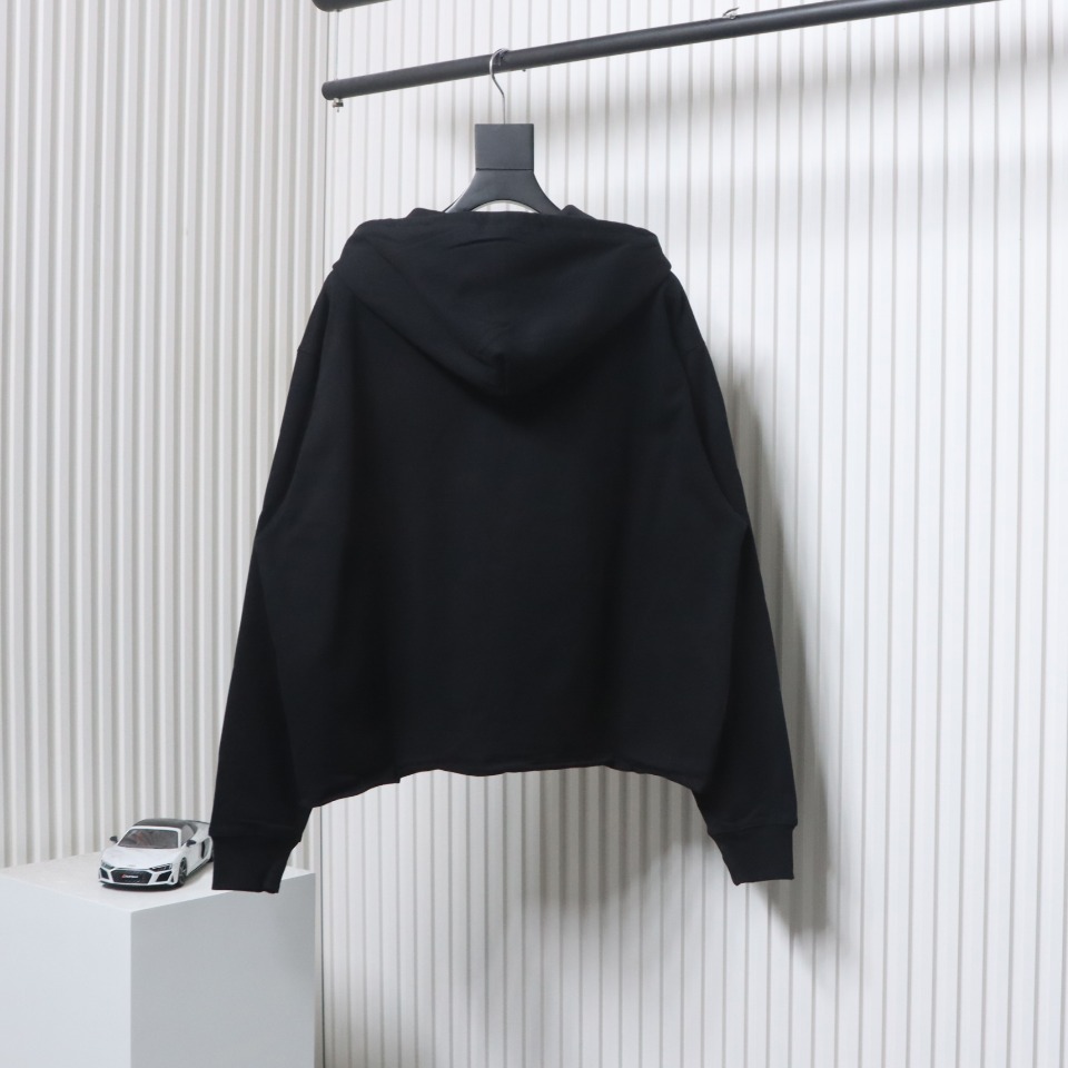 Maison Margiela MM6 23FW Margiela Fluorescent Lettering Hooded Hoodie Black