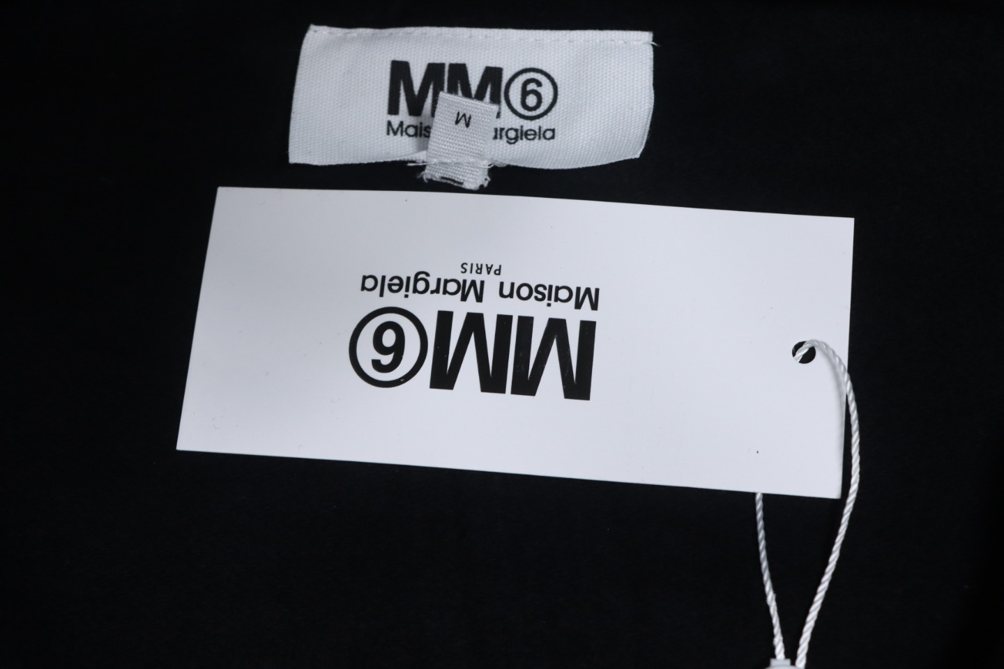 Maison Margiela MM6 23FW Margiela Fluorescent Lettering Hooded Hoodie Black