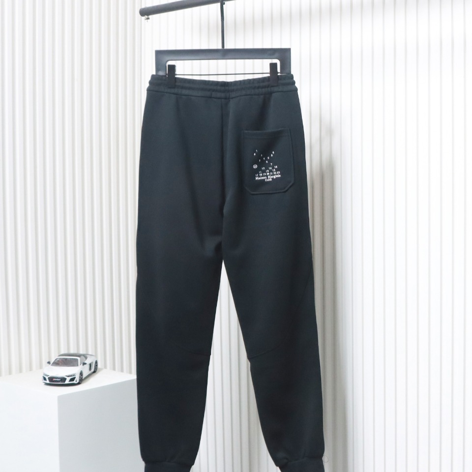 Maison Margiela MM6 Lettering Embroidered Trousers Black
