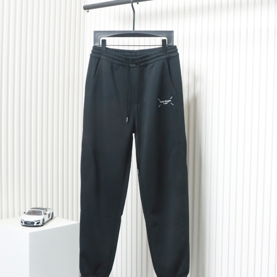 Maison Margiela MM6 Lettering Embroidered Trousers Black