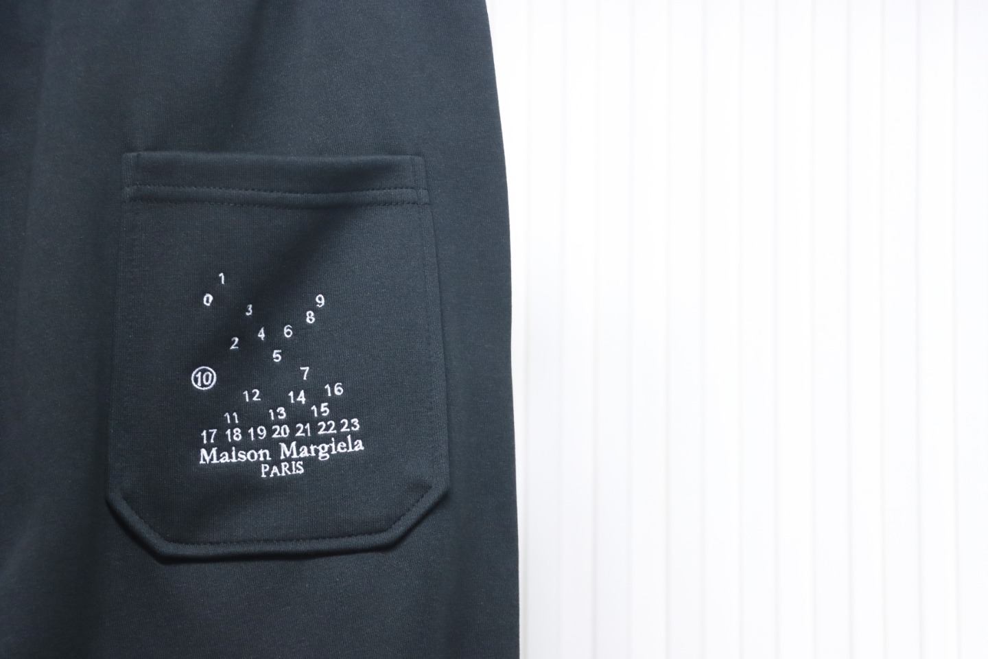 Maison Margiela MM6 Lettering Embroidered Trousers Black