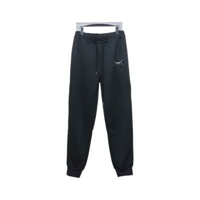 Maison Margiela MM6 Lettering Embroidered Trousers Black 01