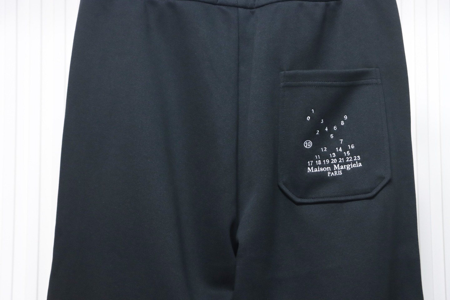 Maison Margiela MM6 Lettering Embroidered Trousers Black