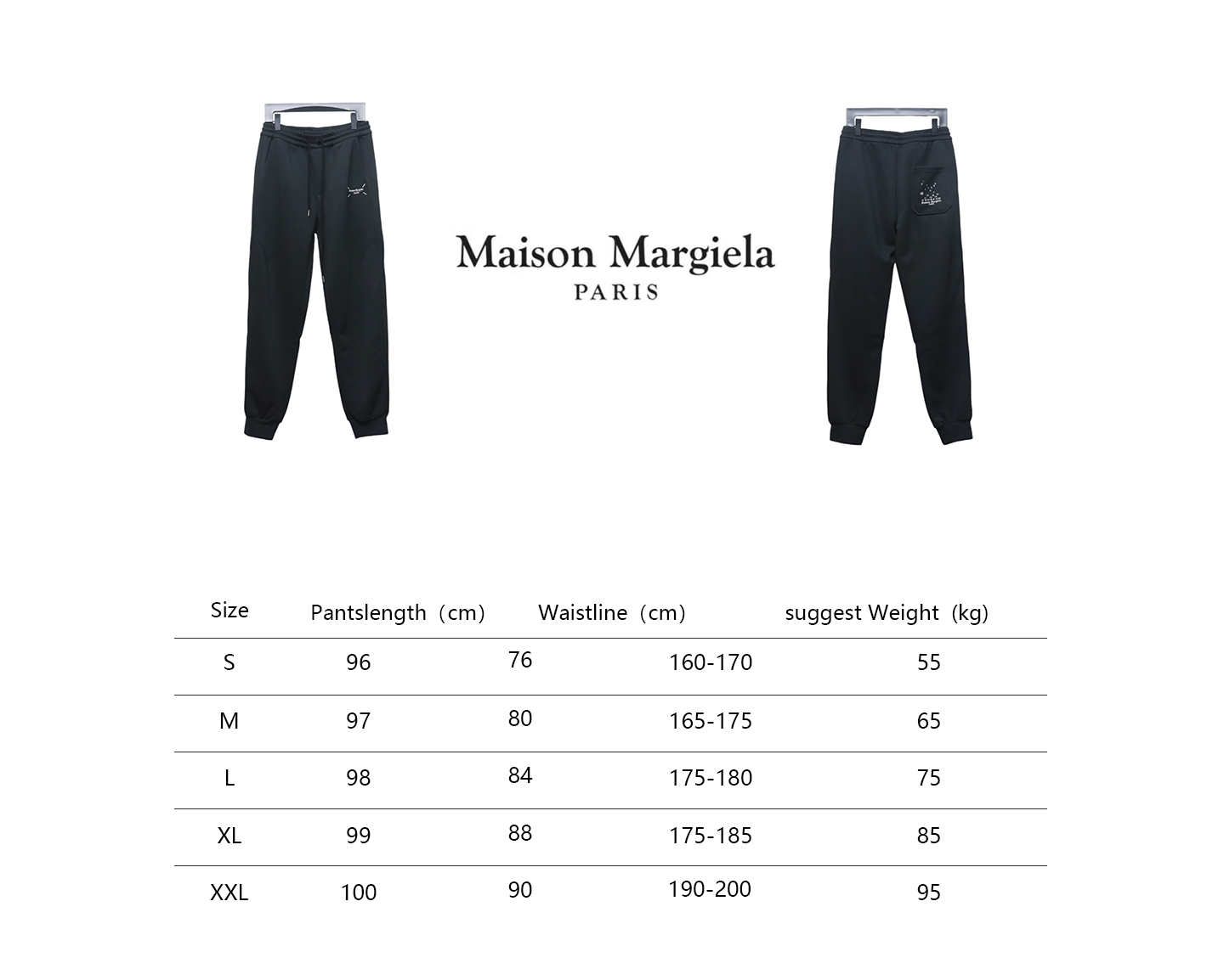 Maison Margiela MM6 Lettering Embroidered Trousers Black