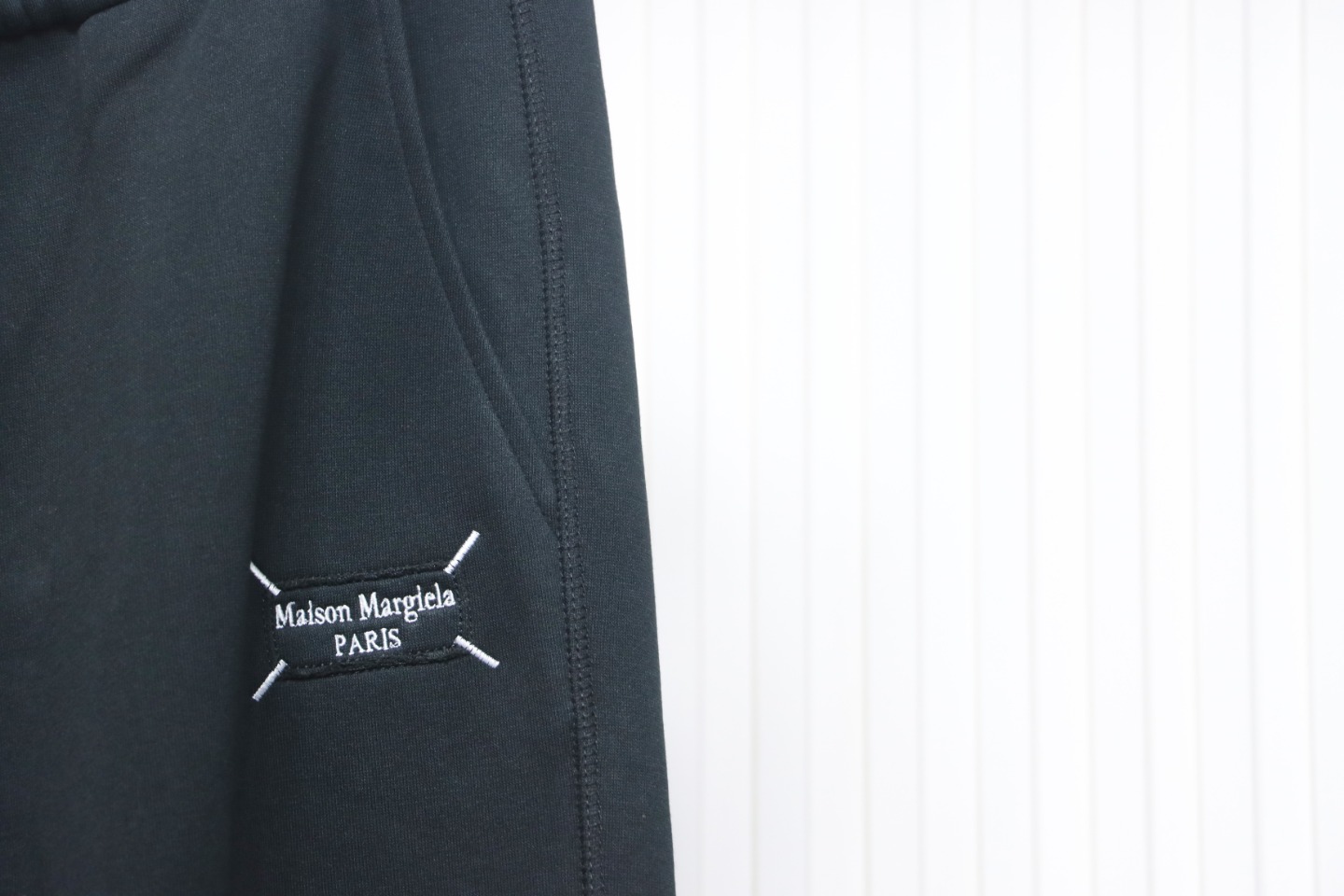 Maison Margiela MM6 Lettering Embroidered Trousers Black