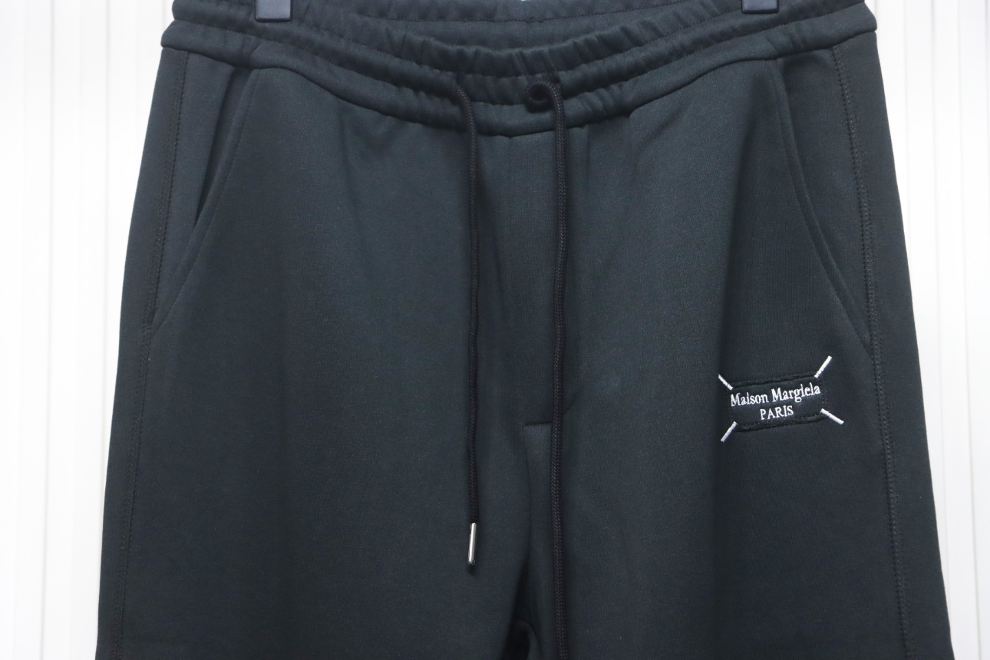 Maison Margiela MM6 Lettering Embroidered Trousers Black