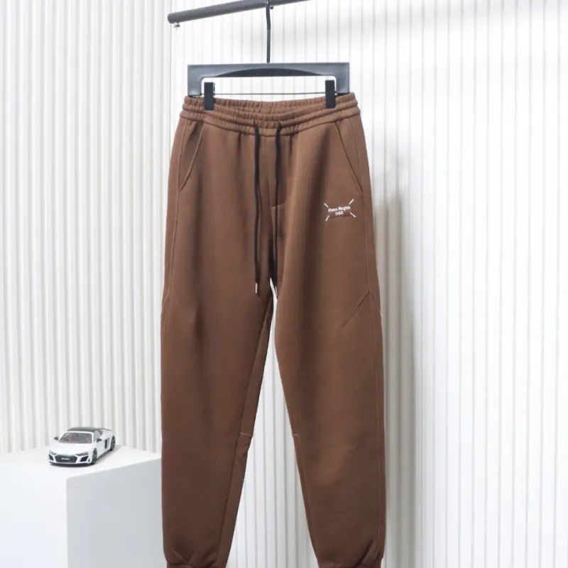 Maison Margiela MM6 Lettering Embroidered Trousers Brown