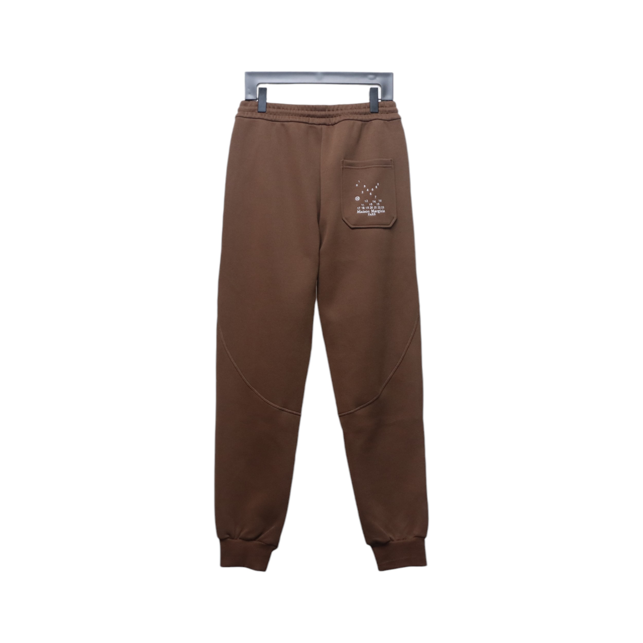 Maison Margiela MM6 Lettering Embroidered Trousers Brown