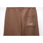 Maison Margiela MM6 Lettering Embroidered Trousers Brown