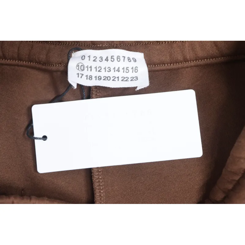 Maison Margiela MM6 Lettering Embroidered Trousers Brown