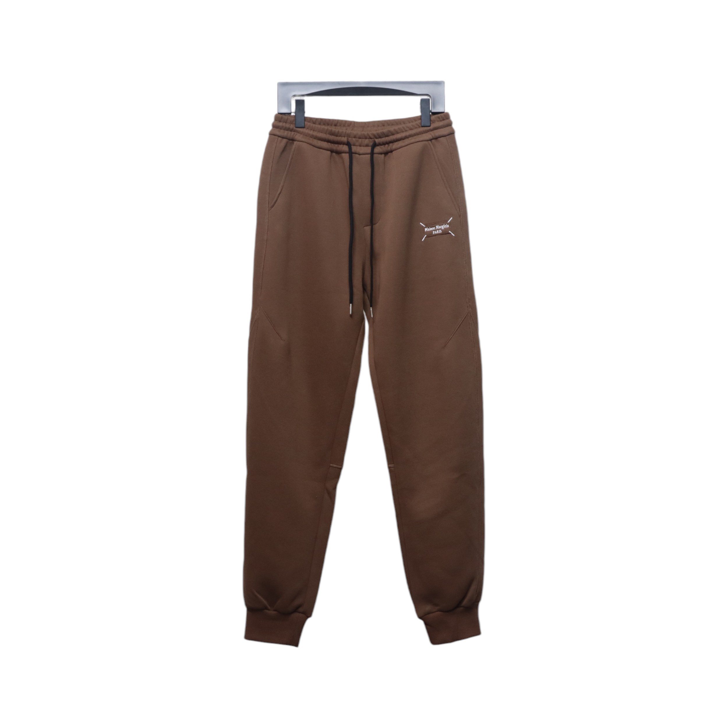 Maison Margiela MM6 Lettering Embroidered Trousers Brown