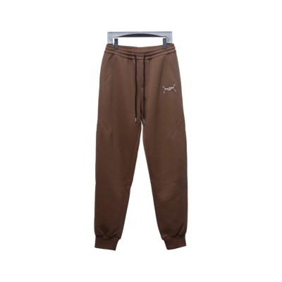 Maison Margiela MM6 Lettering Embroidered Trousers Brown 01