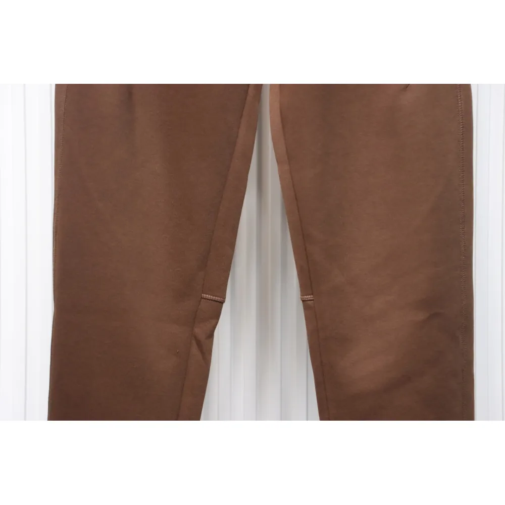Maison Margiela MM6 Lettering Embroidered Trousers Brown