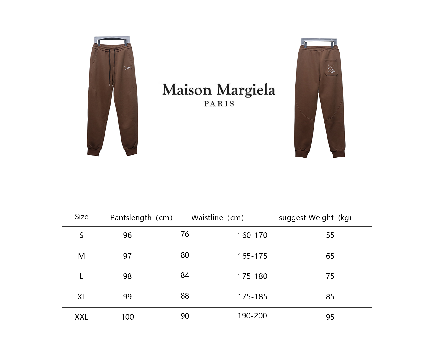 Maison Margiela MM6 Lettering Embroidered Trousers Brown