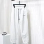Maison Margiela MM6 Lettering Embroidered Trousers White