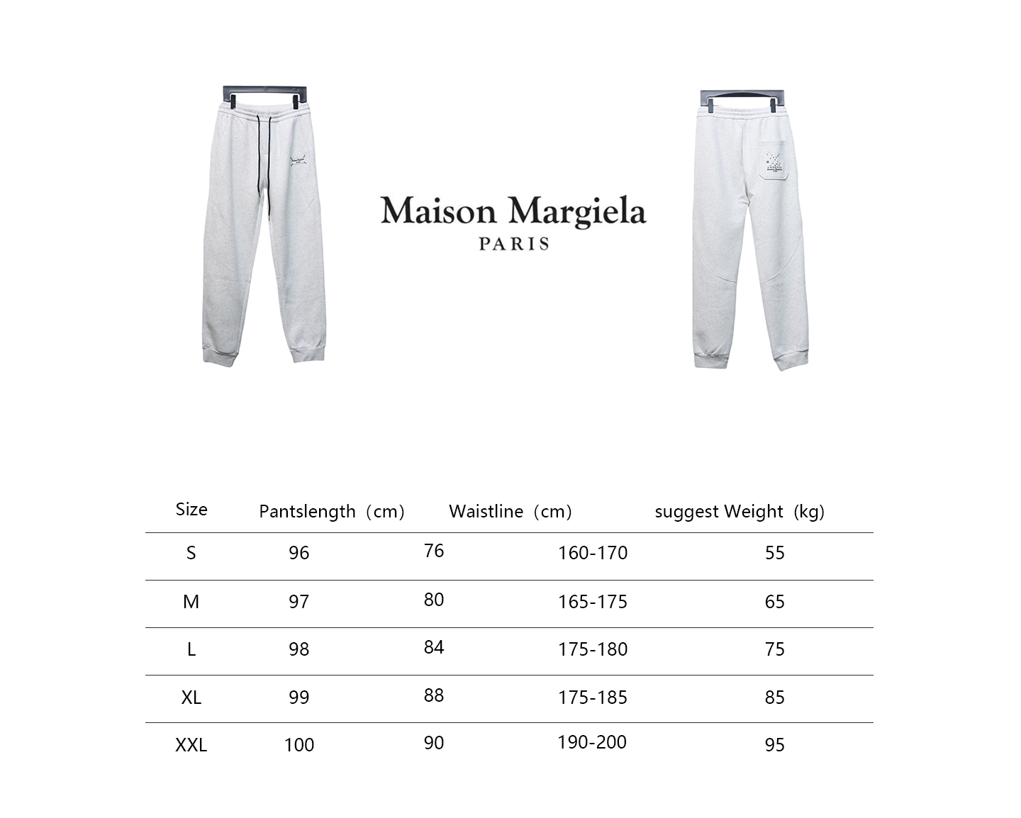 Maison Margiela MM6 Lettering Embroidered Trousers White
