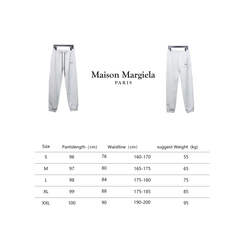 Maison Margiela MM6 Lettering Embroidered Trousers White
