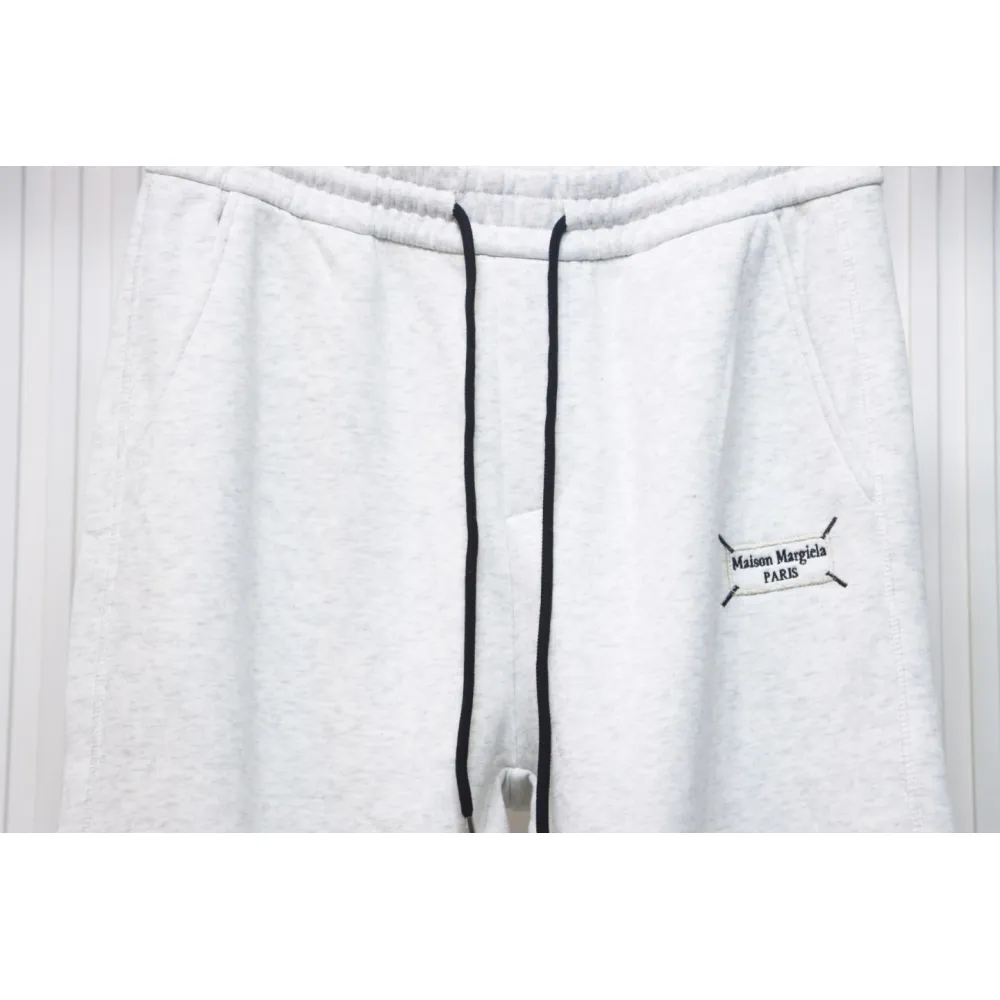 Maison Margiela MM6 Lettering Embroidered Trousers White