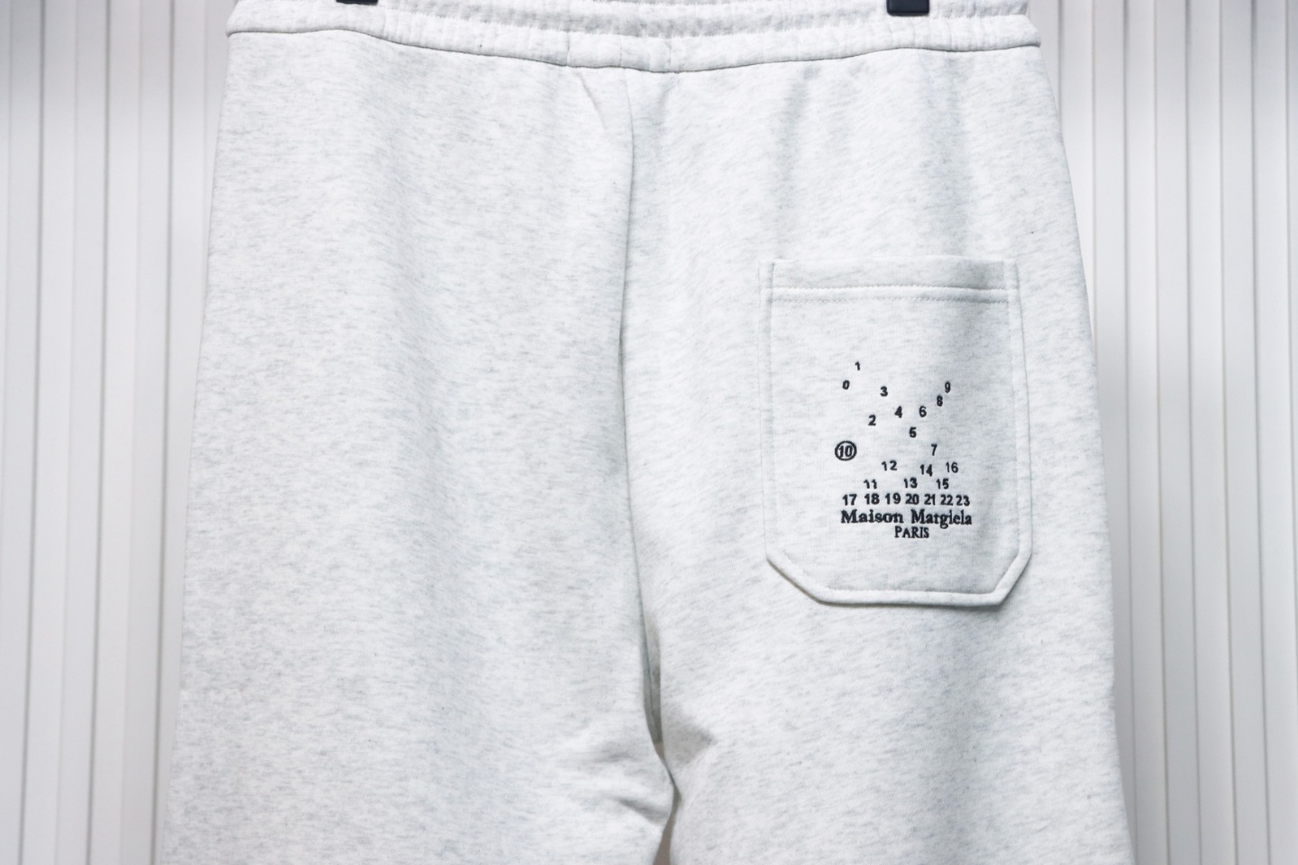 Maison Margiela MM6 Lettering Embroidered Trousers White