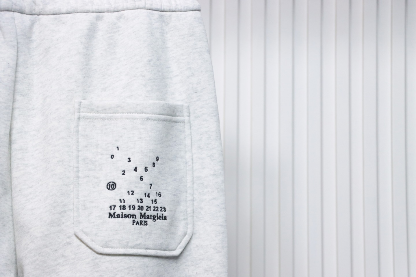 Maison Margiela MM6 Lettering Embroidered Trousers White