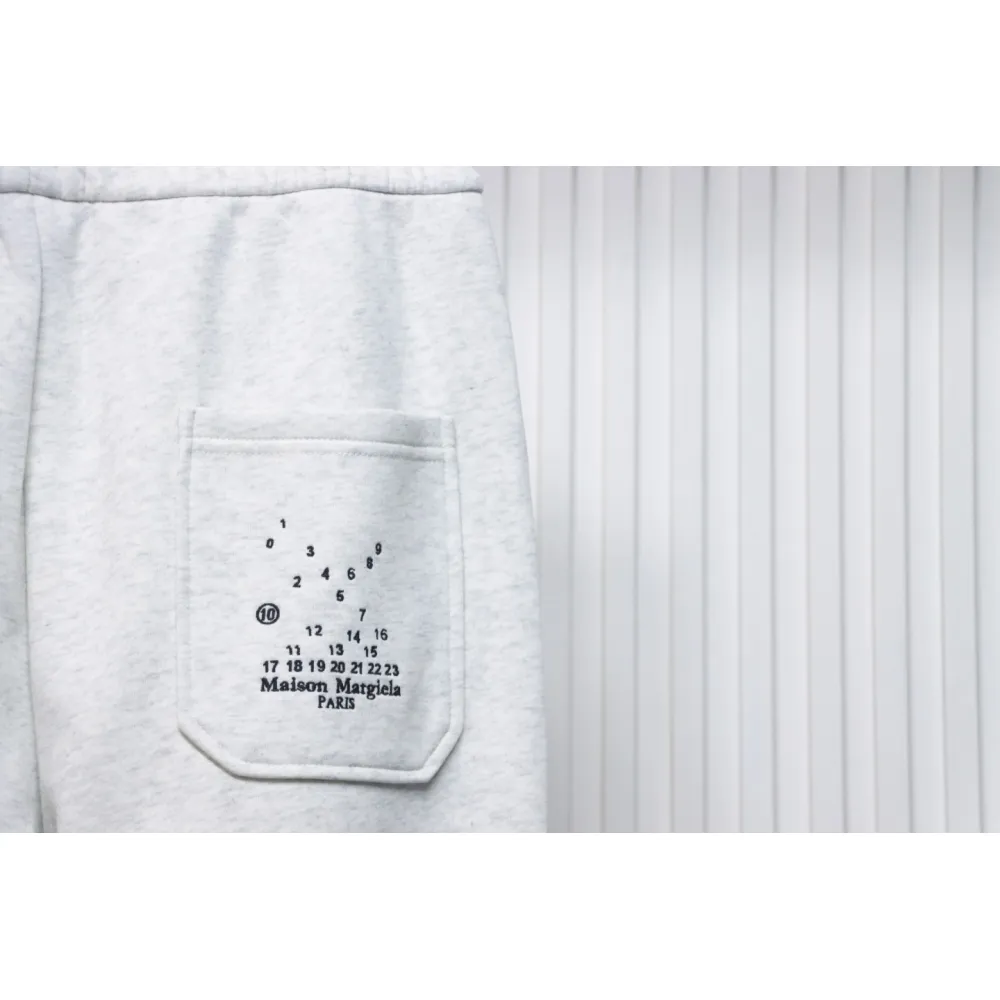 Maison Margiela MM6 Lettering Embroidered Trousers White