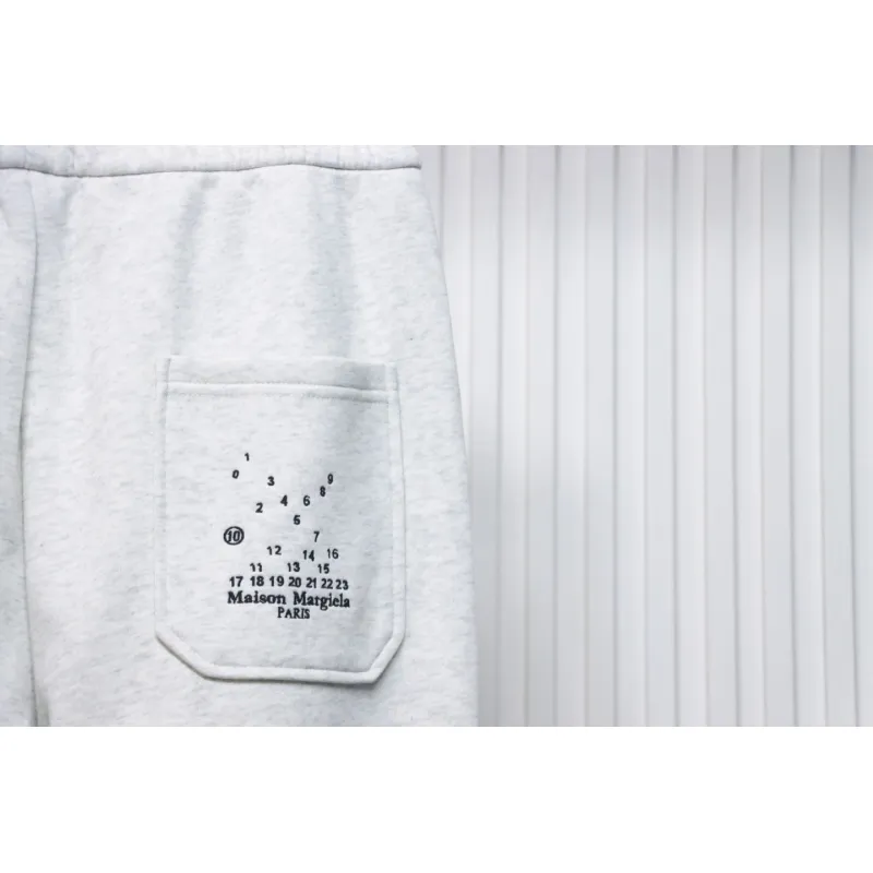 Maison Margiela MM6 Lettering Embroidered Trousers White