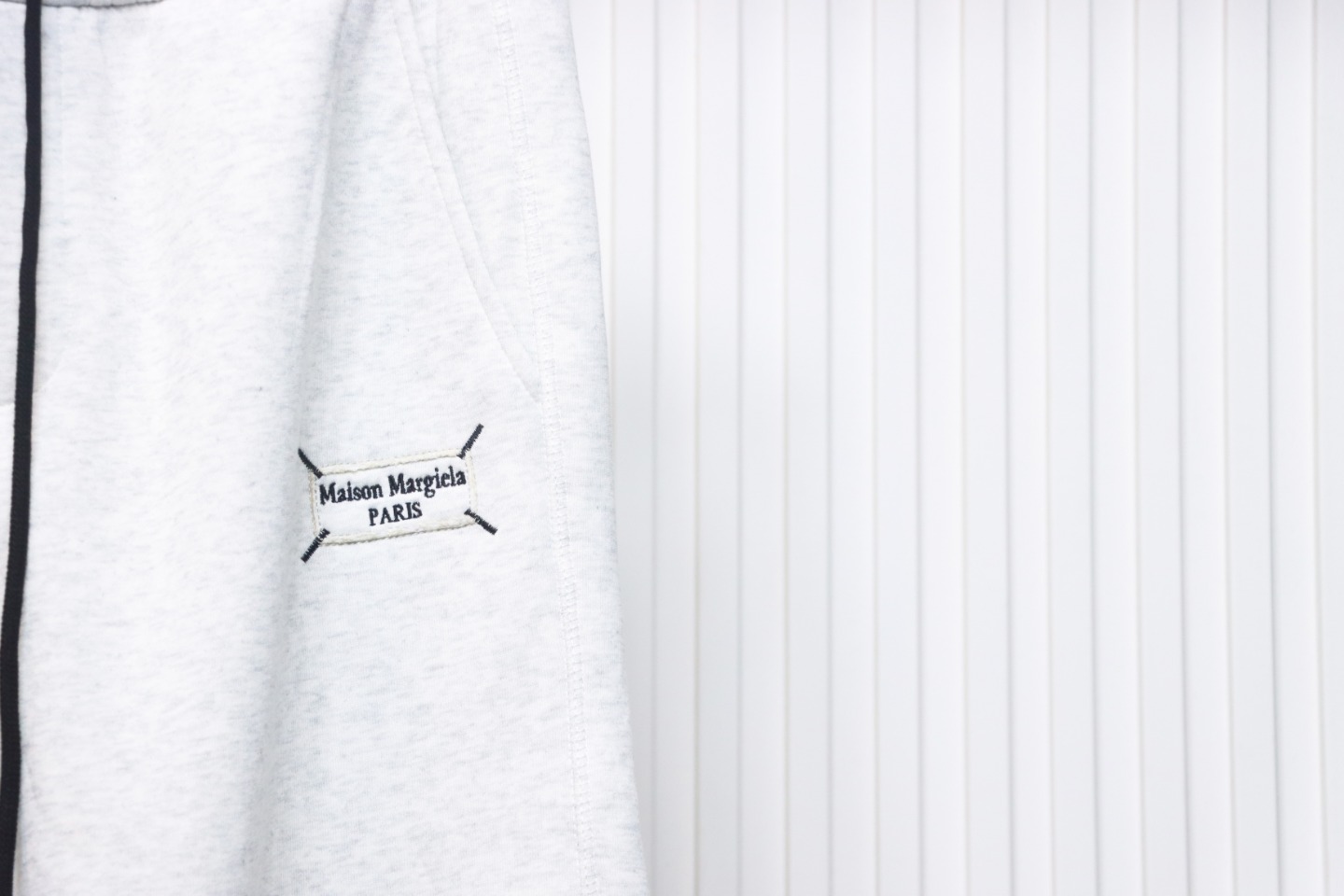 Maison Margiela MM6 Lettering Embroidered Trousers White