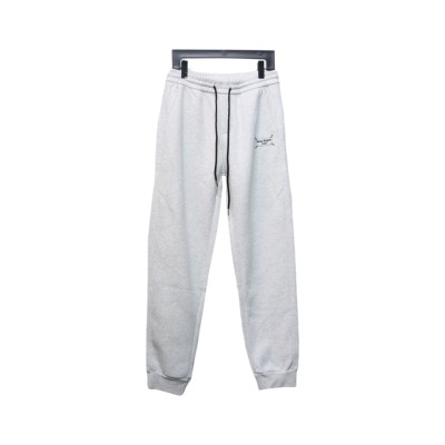 Maison Margiela MM6 Lettering Embroidered Trousers White 01