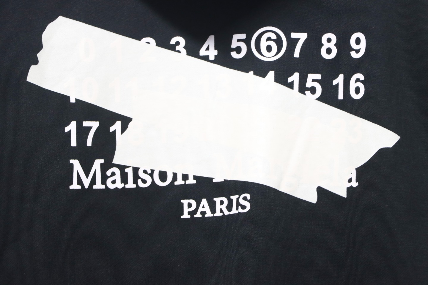 Maison Margiela MM6 Printed Tape Cardigan Hoodie Black