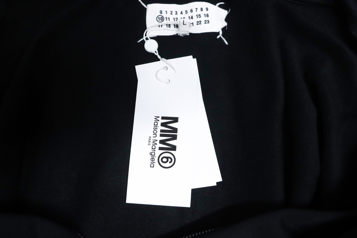 Maison Margiela MM6 Printed Tape Cardigan Hoodie Black