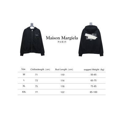 Maison Margiela MM6 Printed Tape Cardigan Hoodie Black 02