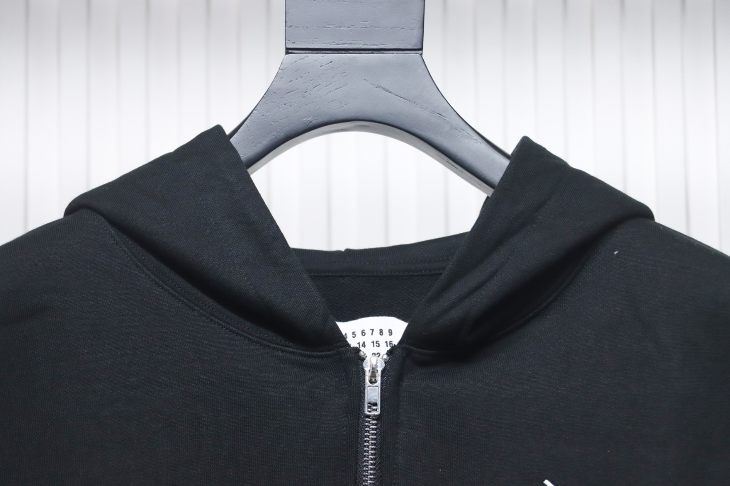 Maison Margiela MM6 Printed Tape Cardigan Hoodie Black