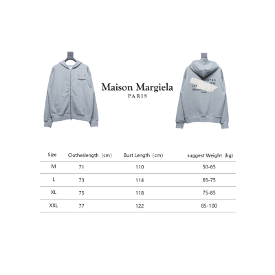 Maison Margiela MM6 Printed Tape Cardigan Hoodie Grey 02