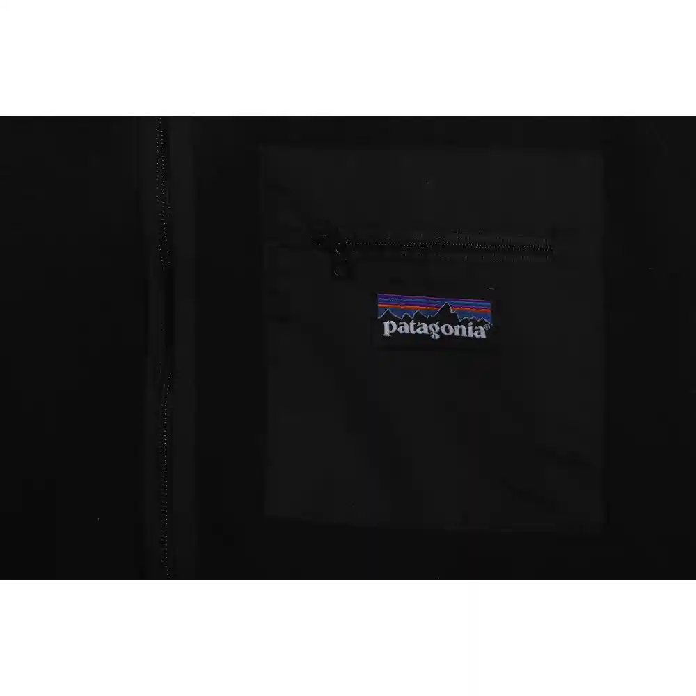 Patagonia Chest Pocket Polar Fleece Stand Collar Jacket Black