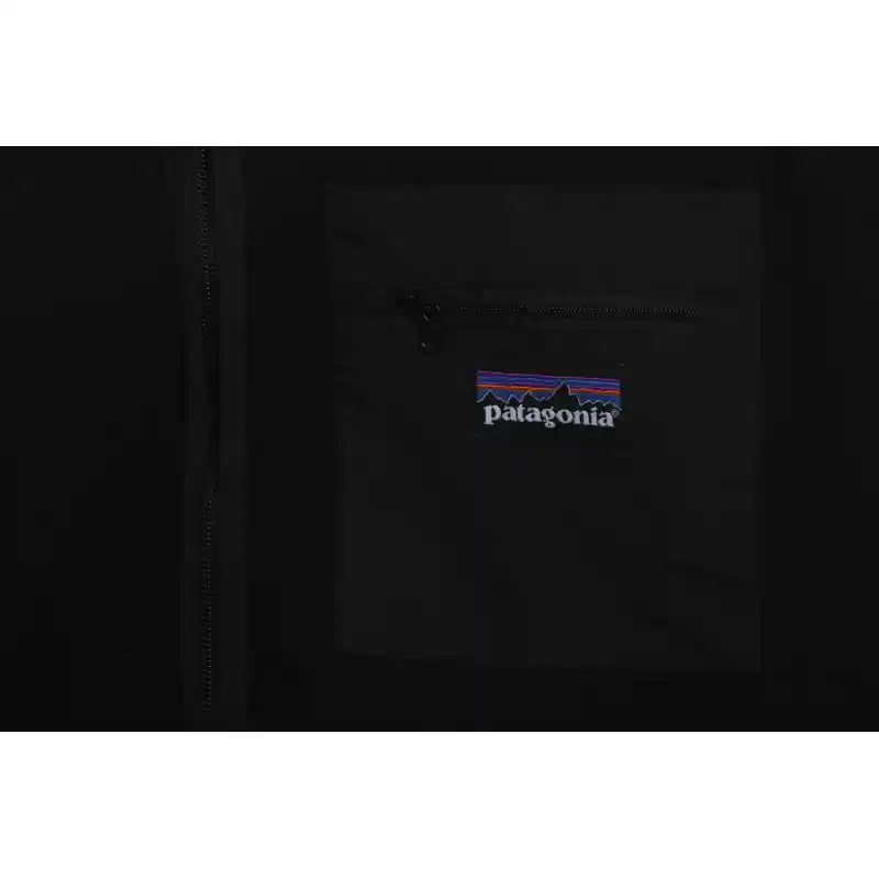 Patagonia Chest Pocket Polar Fleece Stand Collar Jacket Black