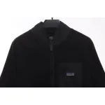 Patagonia Chest Pocket Polar Fleece Stand Collar Jacket Black