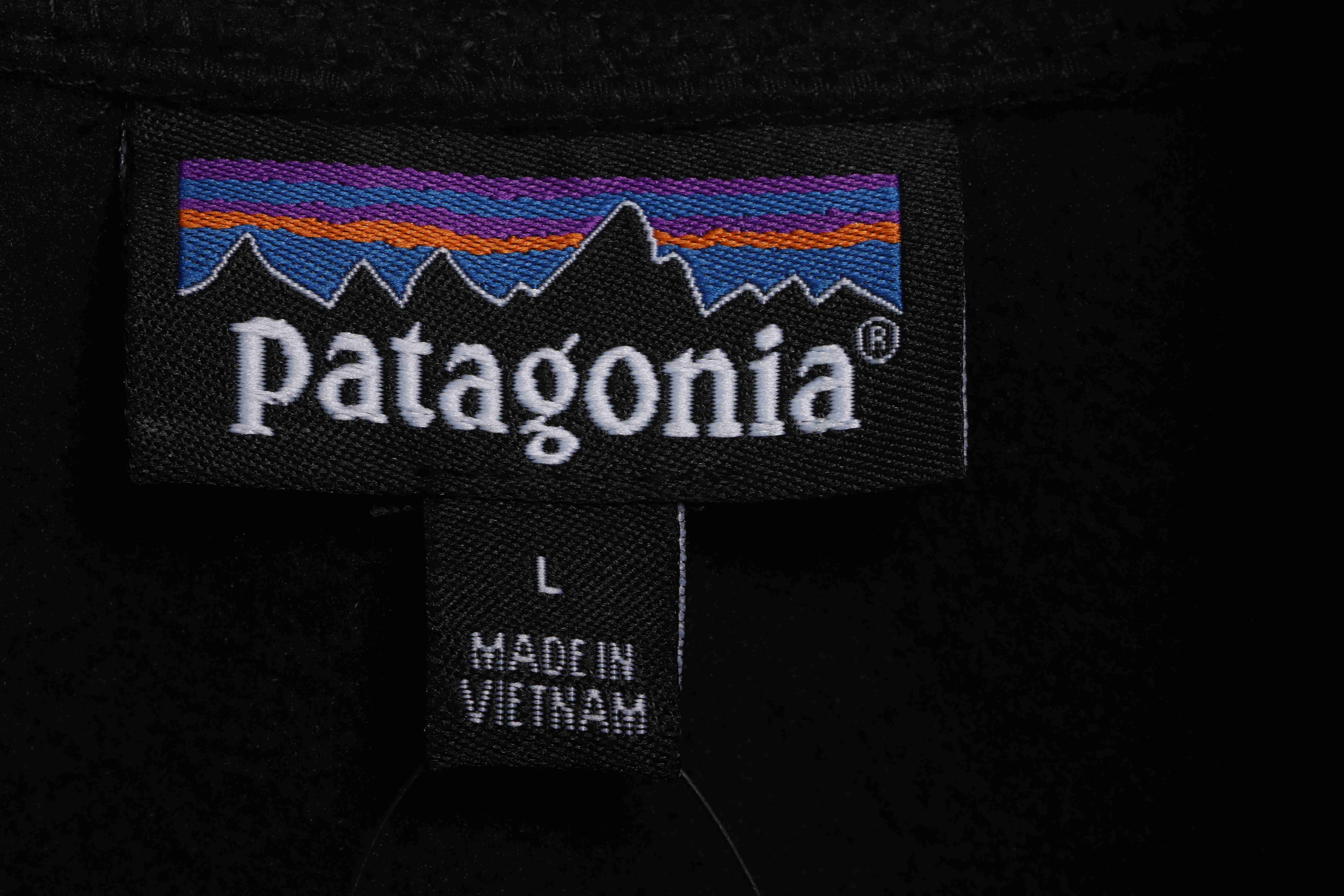 Patagonia Chest Pocket Polar Fleece Stand Collar Jacket Black