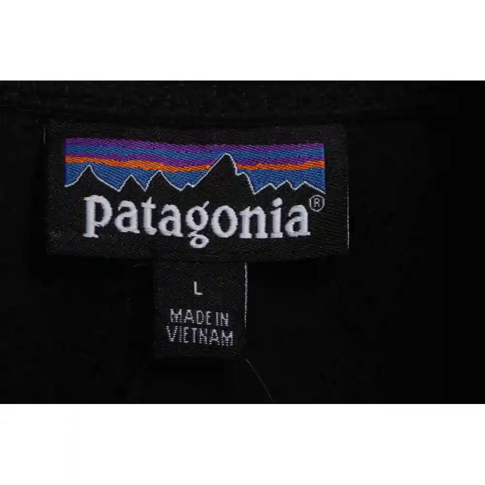 Patagonia Chest Pocket Polar Fleece Stand Collar Jacket Black