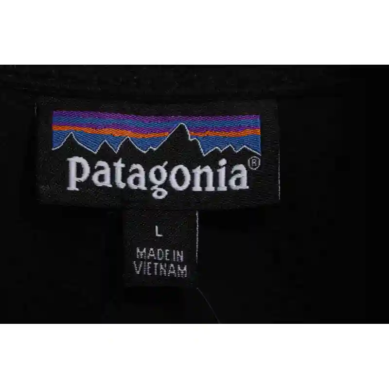 Patagonia Chest Pocket Polar Fleece Stand Collar Jacket Black