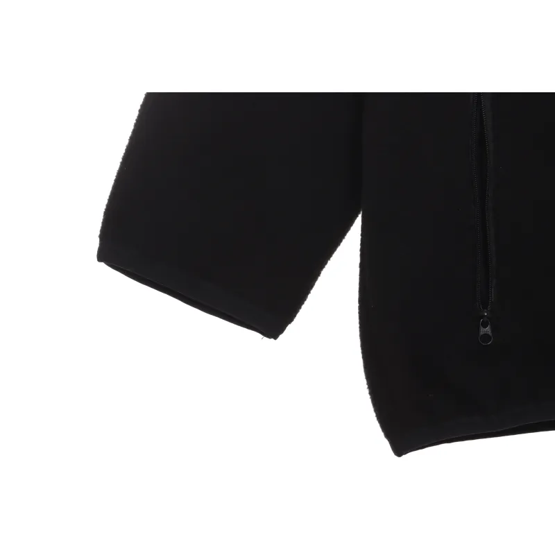 Patagonia Chest Pocket Polar Fleece Stand Collar Jacket Black