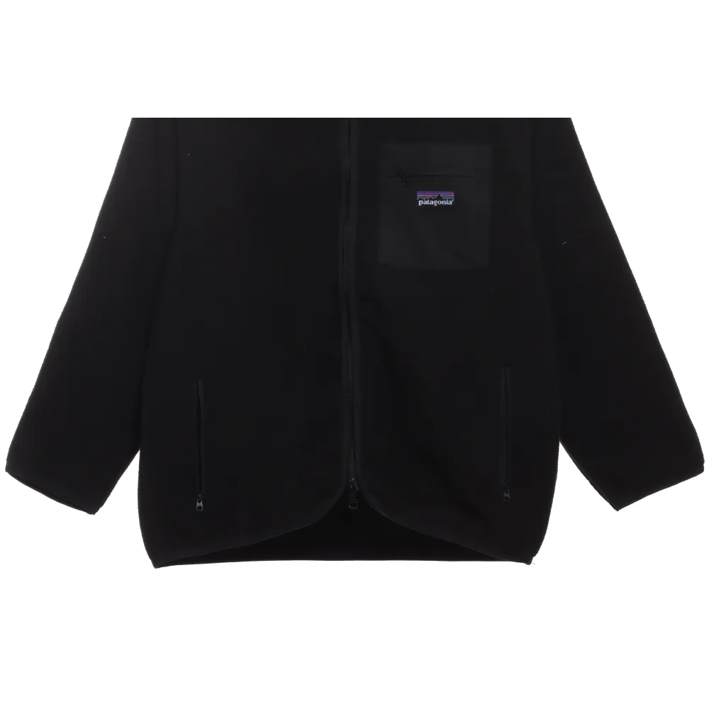 Patagonia Chest Pocket Polar Fleece Stand Collar Jacket Black