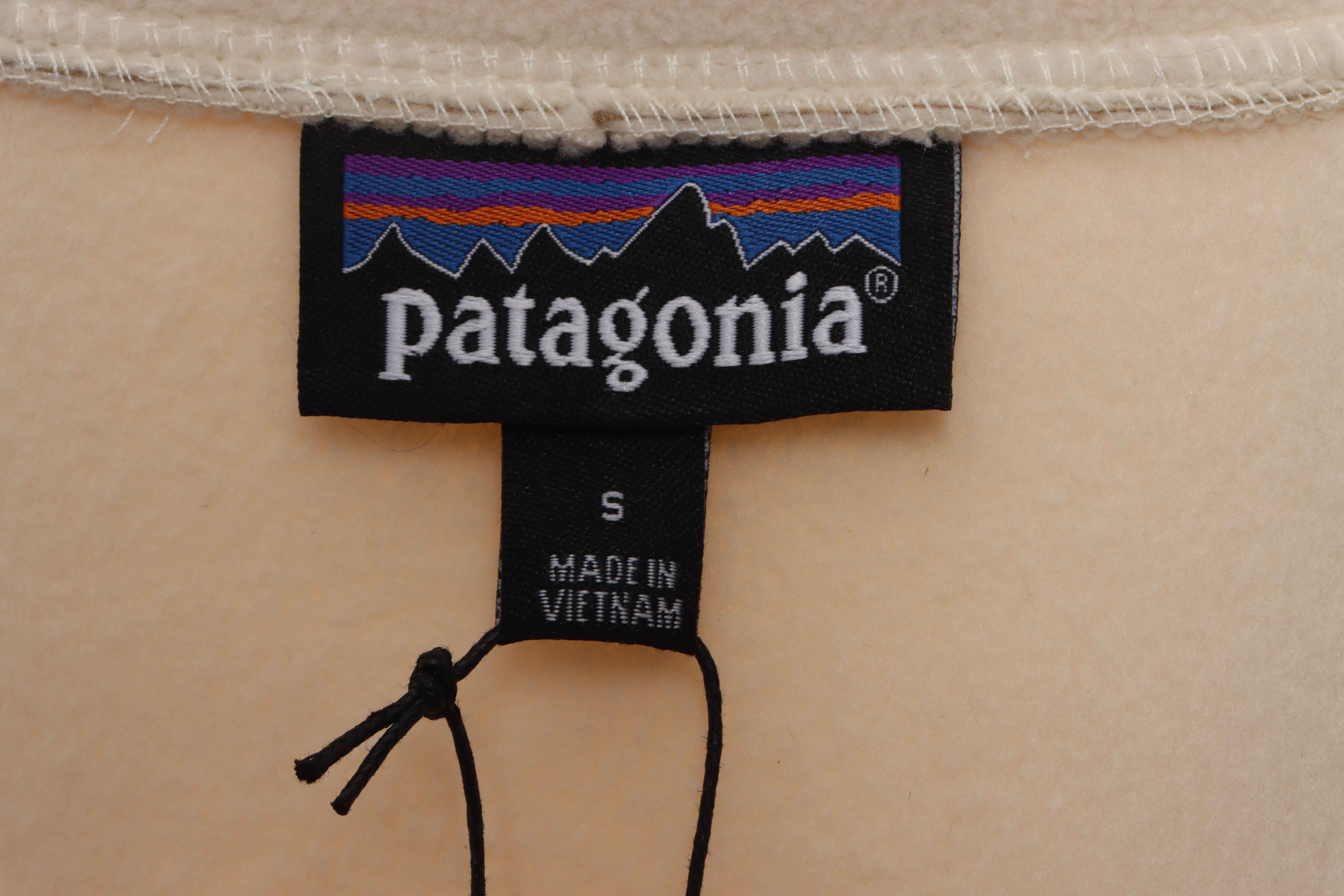 Patagonia Chest Pocket Polar Fleece Stand Collar Jacket Khaki